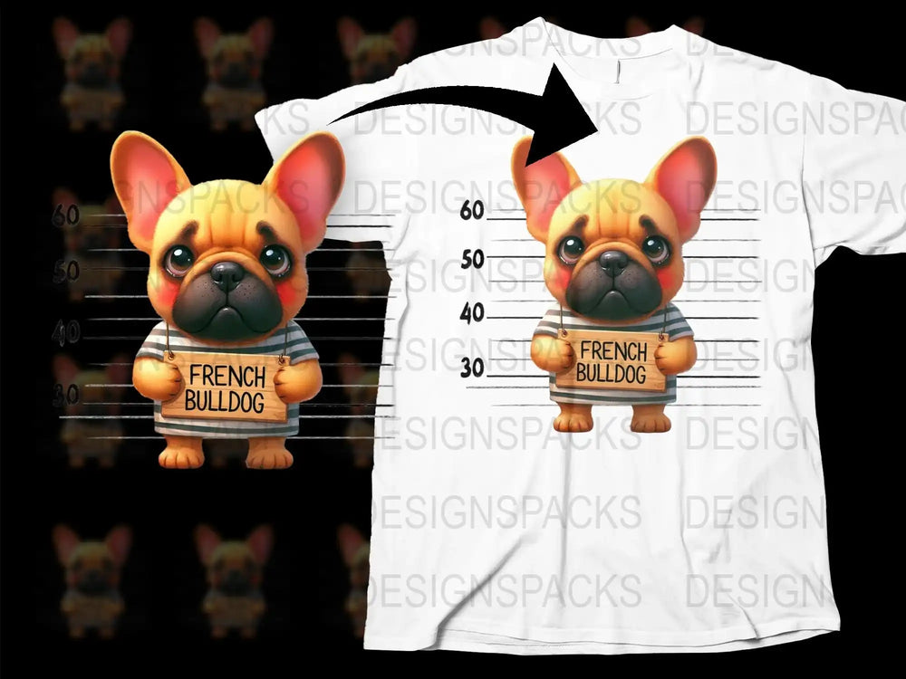 French Bulldog T-Shirt Cute Cartoon Dog Graphic Tee Unisex Fashion Casual Wear Pet Lover Gift