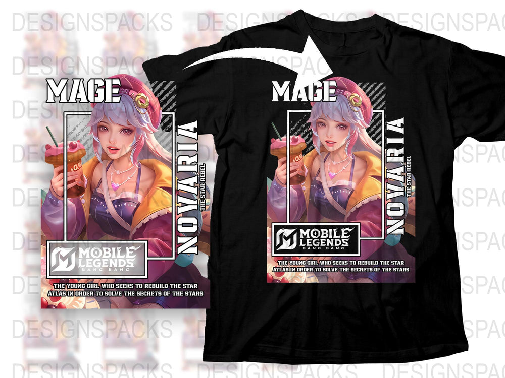 Mobile Legends Mage Nana T-Shirt, Anime Style Graphic Tee, Gaming Apparel, Unisex Cotton Shirt