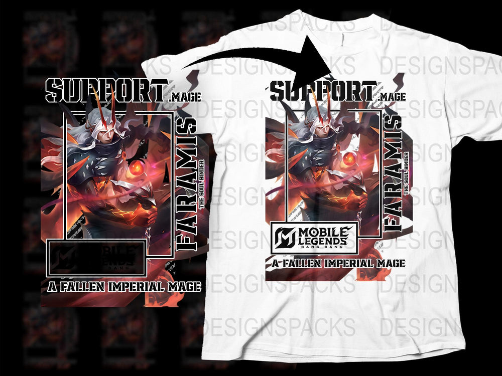 Mobile Legends Mage T-Shirt, Gaming Tee, Support Faramis Design, Unisex Graphic Shirt