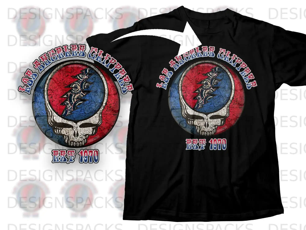 Los Angeles Clippers Skull Graphic Tee EST 1970