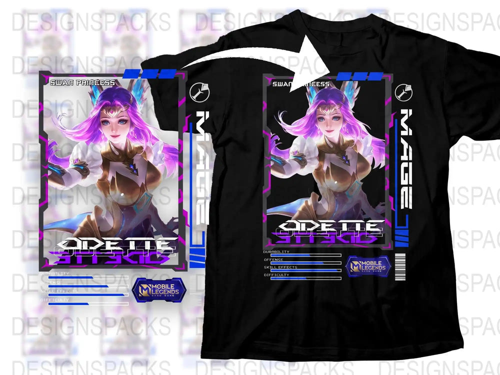 Cyber Princess Gamer T-Shirt, Mobile Legends Inspired, Sci-Fi Anime Graphic Tee, Bold Colors