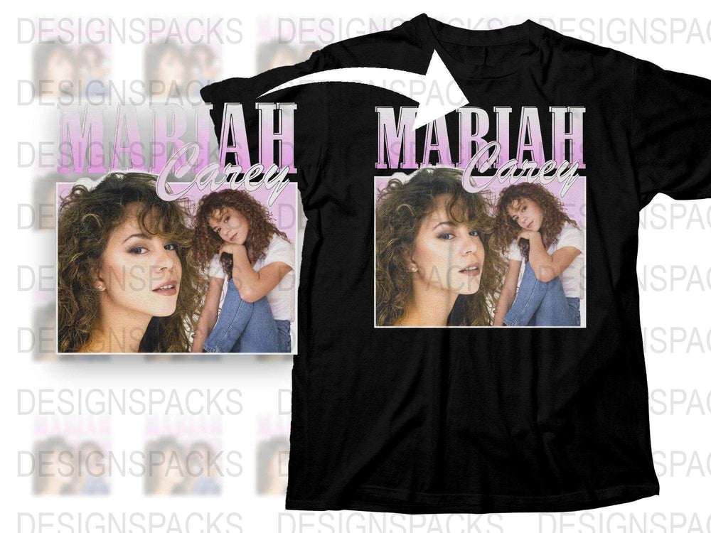 Vintage Mariah Carey T-Shirt, Classic 90s Pop Icon Music Tee, Retro Female Singer Fan Merchandise