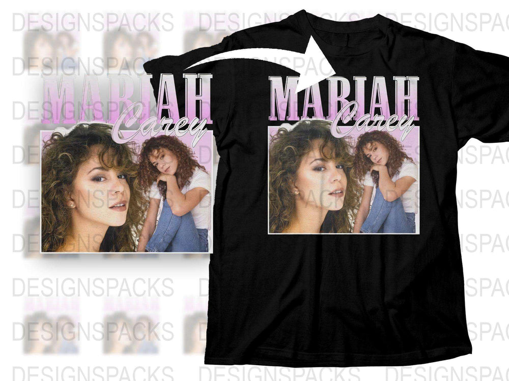 Vintage Mariah Carey T-Shirt, Classic 90s Pop Icon Music Tee, Retro Female Singer Fan Merchandise