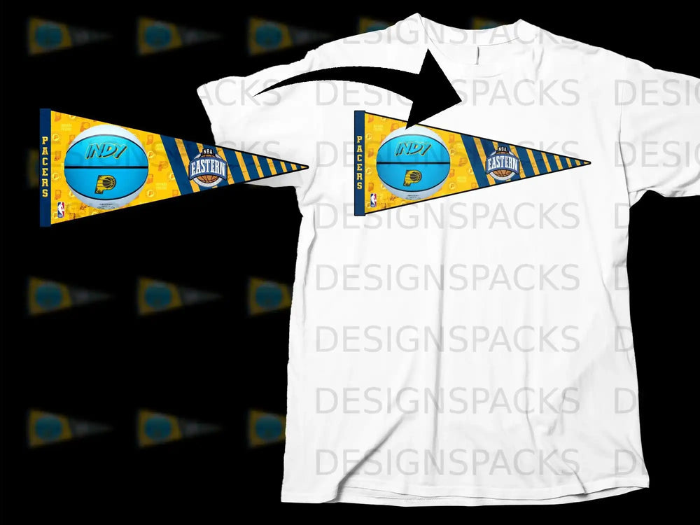 Indiana Pacers Eastern Conference Pennant Shirt Design