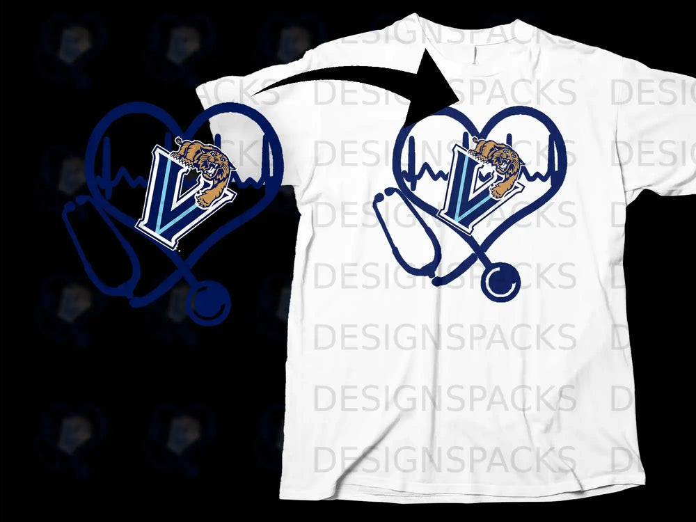 Heartbeat Stethoscope Design T-Shirt