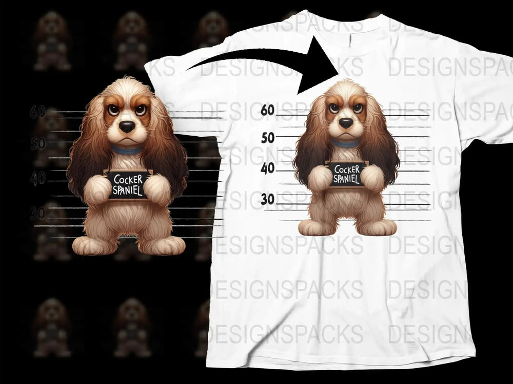 Cocker Spaniel Dog T-Shirt for Men and Women, Cute Puppy Graphic Tee, Animal Lover Gift.