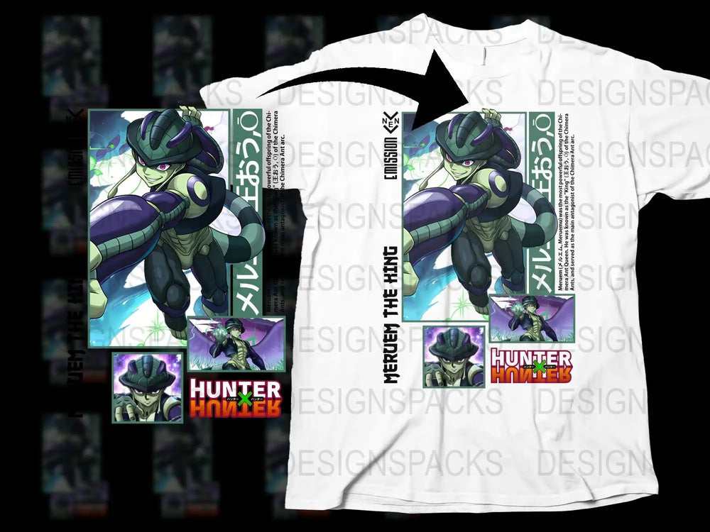 Anime Inspired Robot Warrior T-Shirt, Graphic Tee, Cool Hunter Design, Unique Illustration, Unisex Fashion