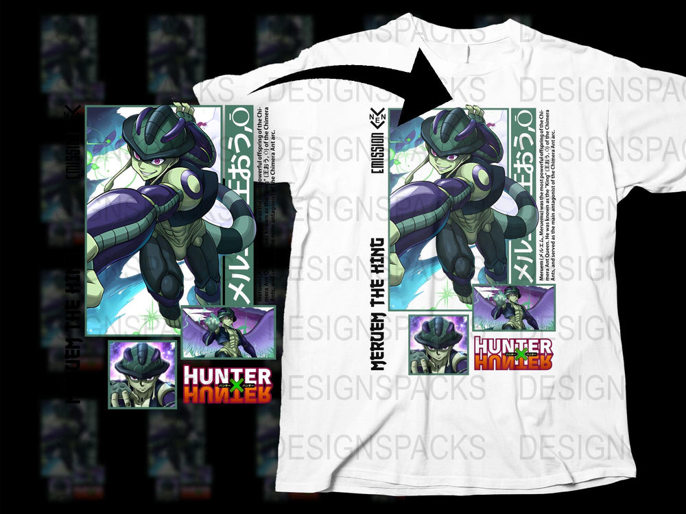Anime Inspired Robot Warrior T-Shirt, Graphic Tee, Cool Hunter Design, Unique Illustration, Unisex Fashion