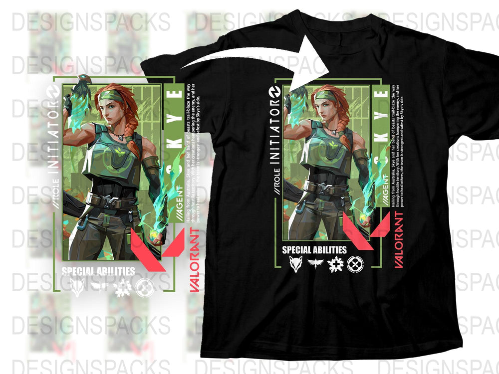 Valorant Inspired Graphic T-Shirt, Unisex Gamer Tee, Character Print Casual Top, Stylish Video Game Apparel