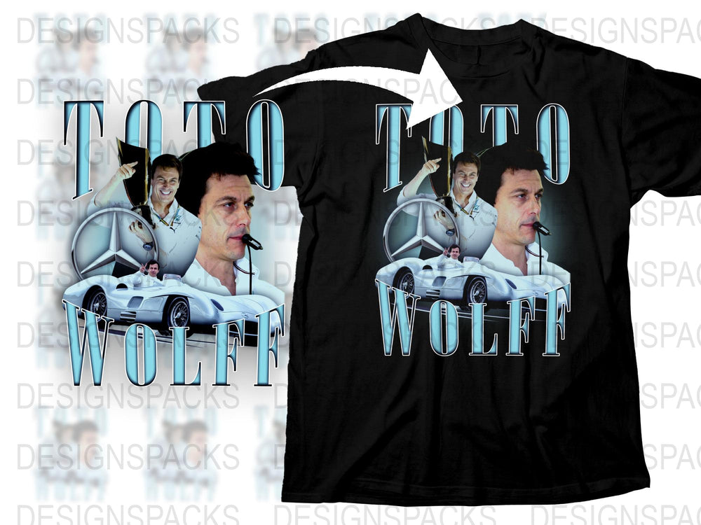 Toto Wolff Graphic T-Shirt, Formula One Team Principal, Racing Car Design, Fan Apparel, Casual Wear, Unique Gift Idea for Sports Fan
