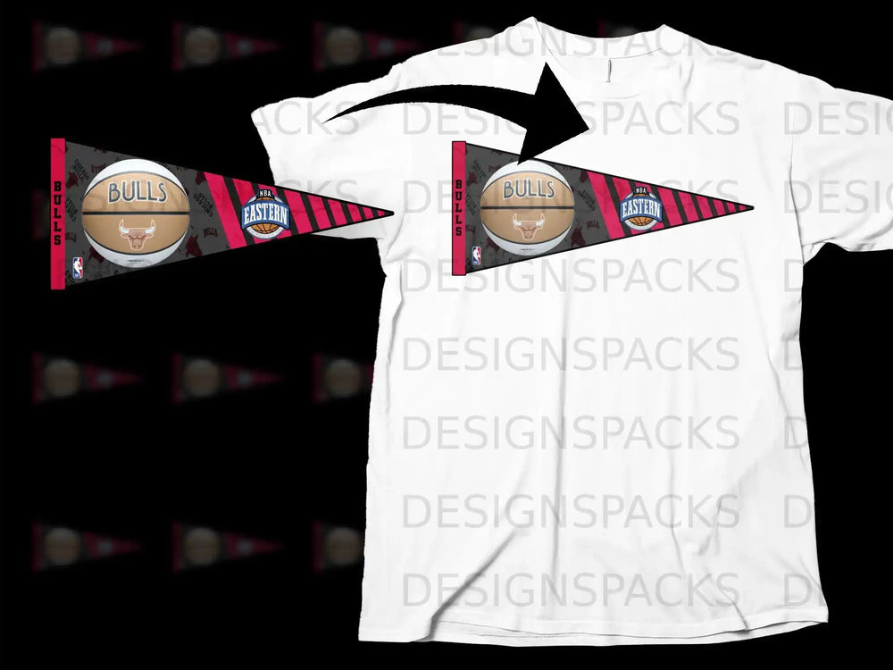 Bulls Eastern NBA Team Flag T-Shirt