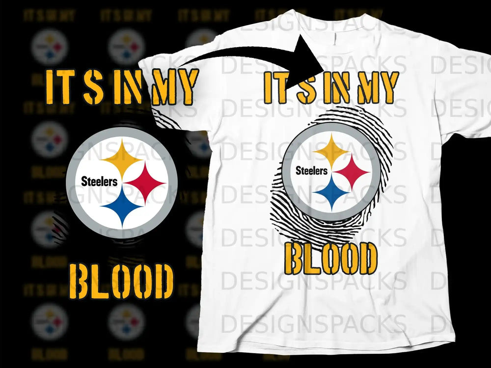It's In My Blood Steelers T-Shirt Custom Design