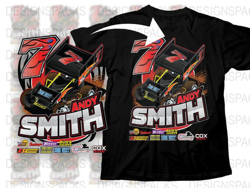 Custom Dirt Track Racing T-Shirt, Personalized Name and Number, Speedway Graphic Tee, Motorsport Apparel