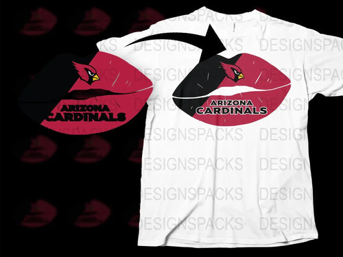 Arizona Cardinals Inspired T-Shirt, Red Black Sports Fan Apparel, Casual Graphic Tee
