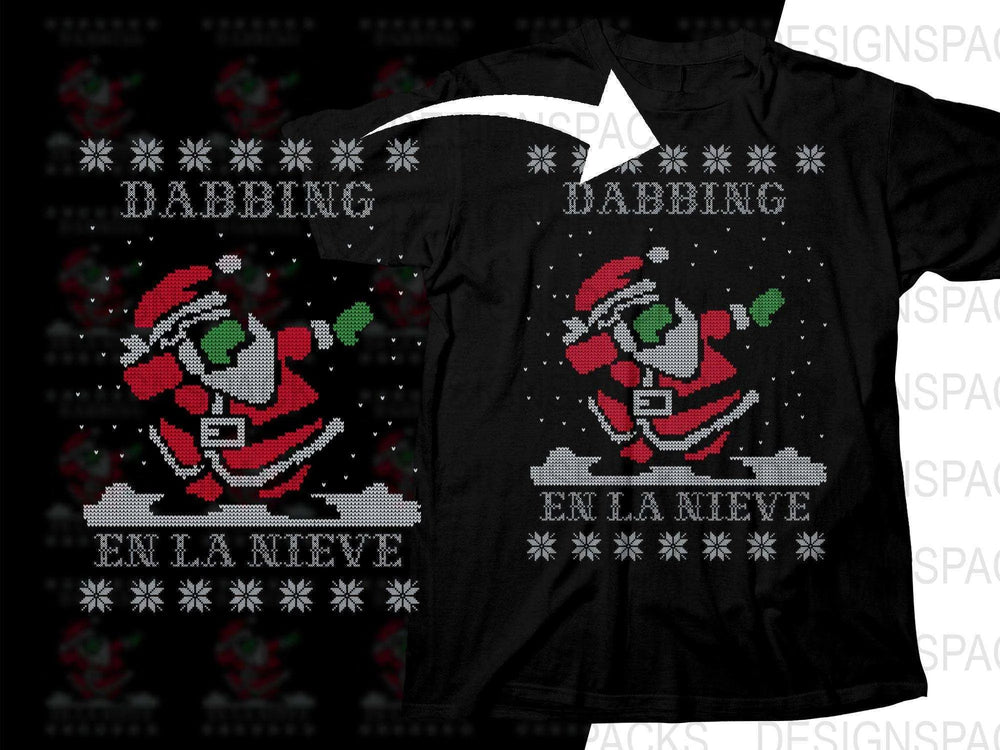 Dabbing En La Nieve Christmas Santa Claus Png Digital Download
