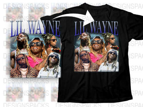 Lil Wayne Graphic T-Shirt, Hip Hop Artist Inspired Tee, Music Fan Merch, Unisex Rap Shirt, Bold Printed Streetwear, Trendy Concert Apparel