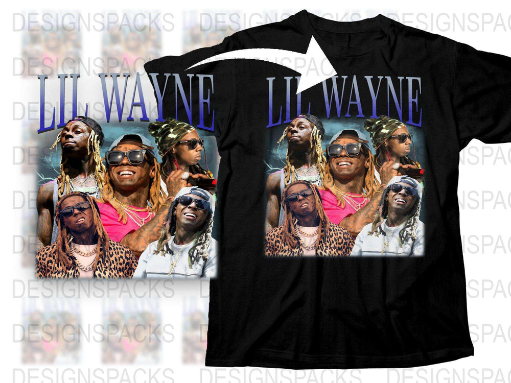 Lil Wayne Graphic T-Shirt, Hip Hop Artist Inspired Tee, Music Fan Merch, Unisex Rap Shirt, Bold Printed Streetwear, Trendy Concert Apparel
