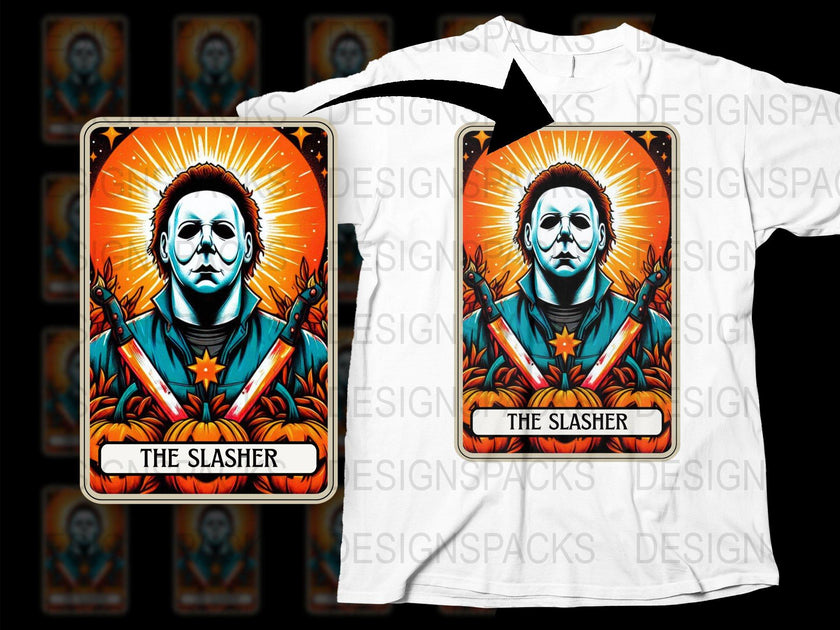 The Slasher Design Halloween Theme Graphic Png Digital Download