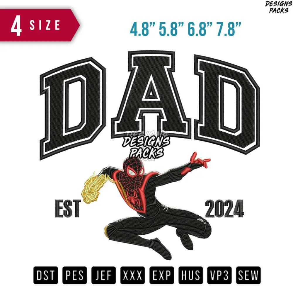 DAD Spiderman 2024 Embroidery Design