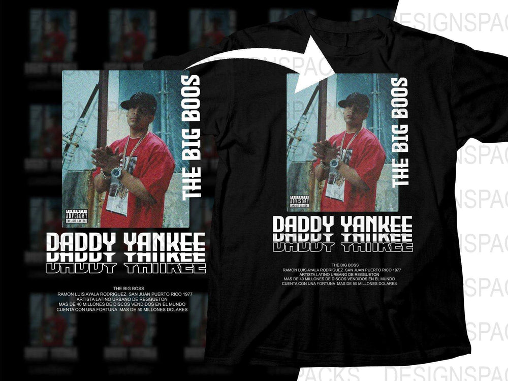 Daddy Yankee Classic Hip Hop The Big Boos Bootleg Graphic Png Digital Download