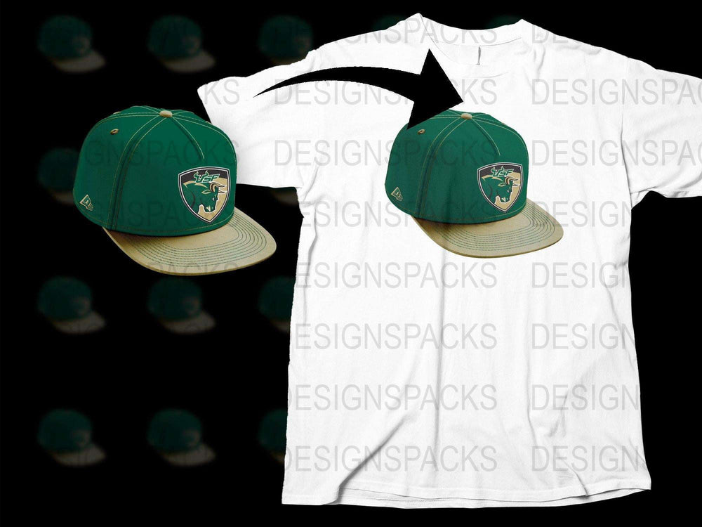 Vintage Green Baseball Cap and T-Shirt Set, Sports Team Apparel, Unisex Fashion