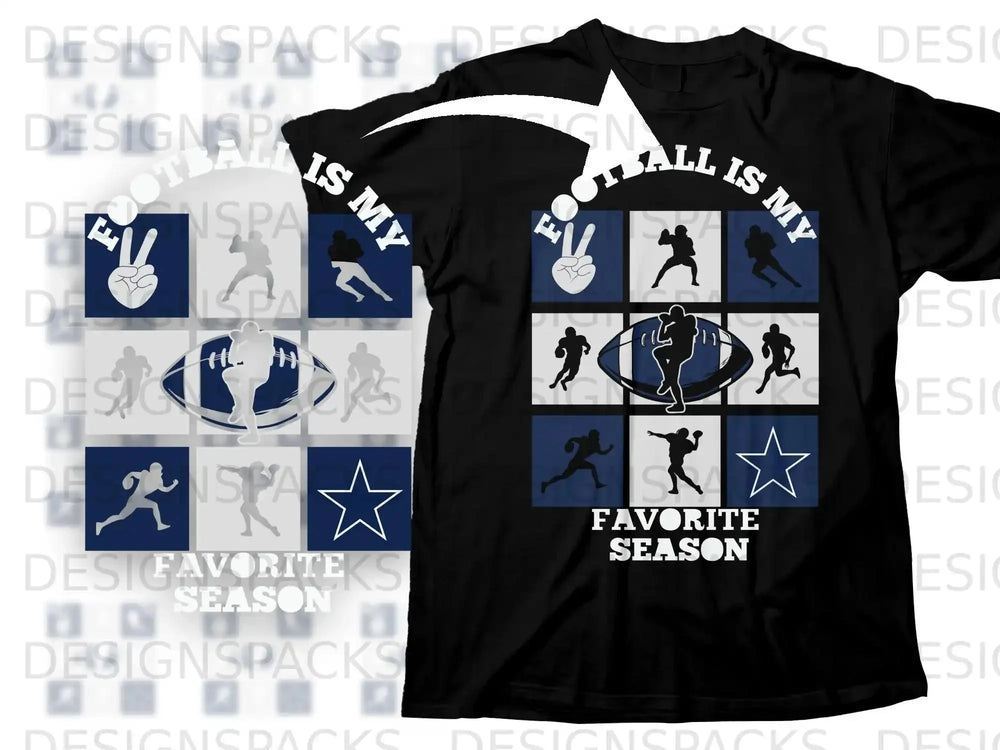 Football Is My Favorite Season Grid Design product type