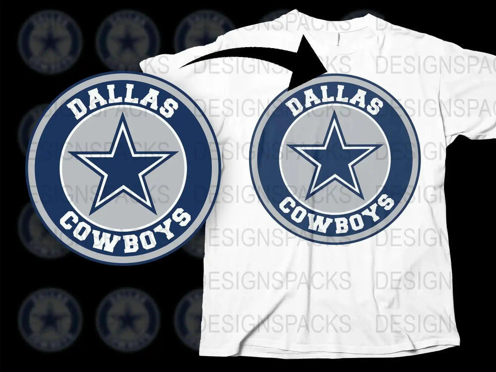 Dallas Cowboys Logo T-Shirt, Vintage Style Football Fan Apparel, Sports Team Graphic Tee