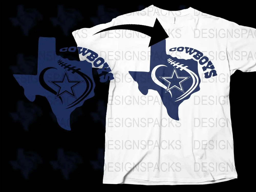 Dallas Cowboys Texas Star Logo T-Shirt, Football Team Graphic Tee, Unisex Sports Apparel