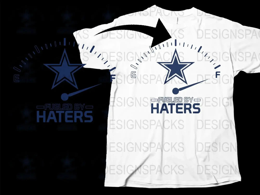Fueled by Haters T-Shirt, Star Graphic Design, Bold Statement Tee, Inspirational Casual Wear, Unisex Fashion Shirt