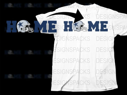 Dallas Football Team Helmet Graphic T-Shirt, Sports Fan Gift, Men's White Casual Wear Tee