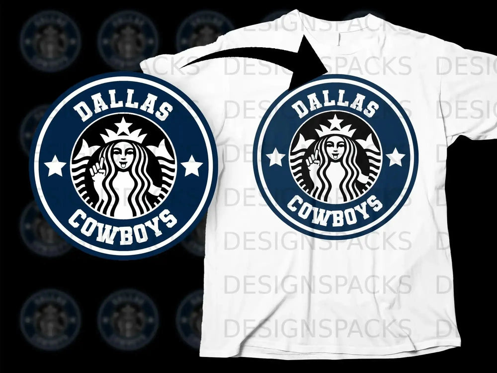 Dallas Cowboys Circle Logo Design Shirt for Fans