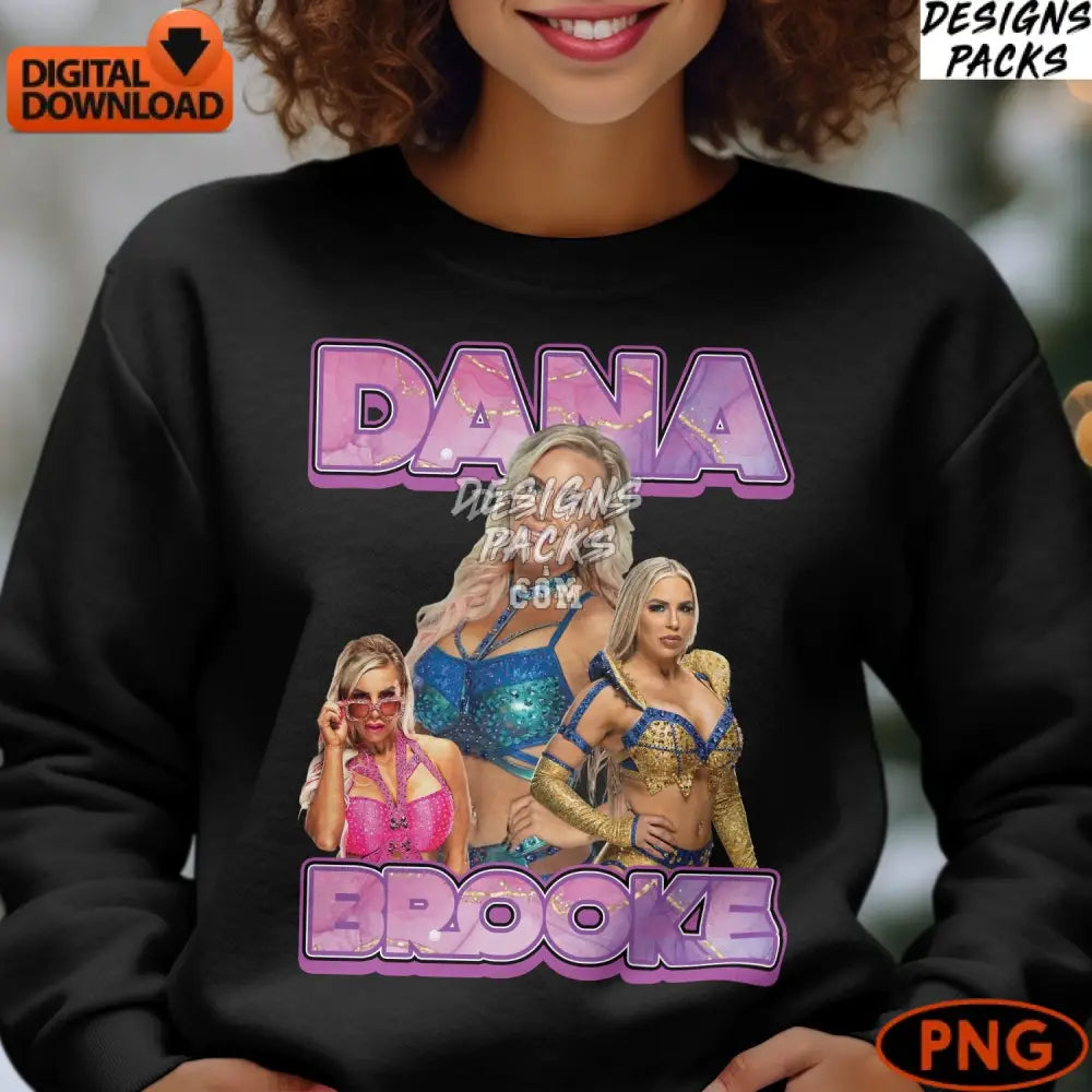 Dana Brooke Wrestling Star Digital Art Png Instant Download Fan