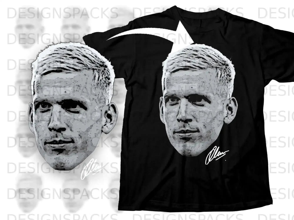 Black T-Shirt Featuring Unique Face Design Graphic