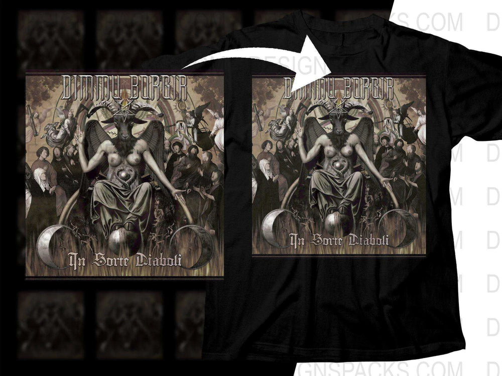 Dark themed Dimmu Borgir An Sorte Diaboli Png Halftone Digital Download