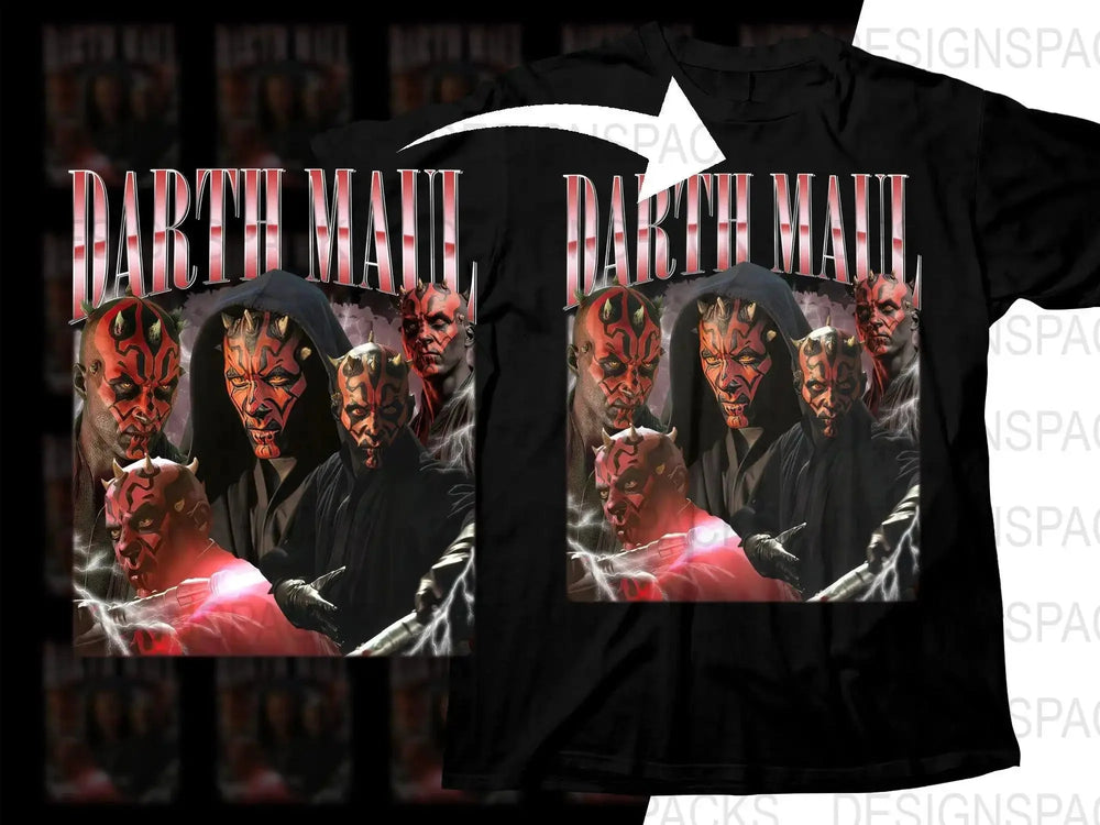 Darth Maul Star Wars Movie Bootleg Tee Png Digital Download