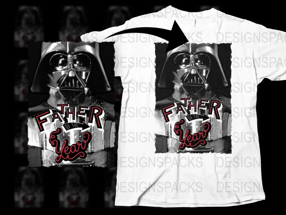 Darth Vader Father of the Year Themed Png Digital Download