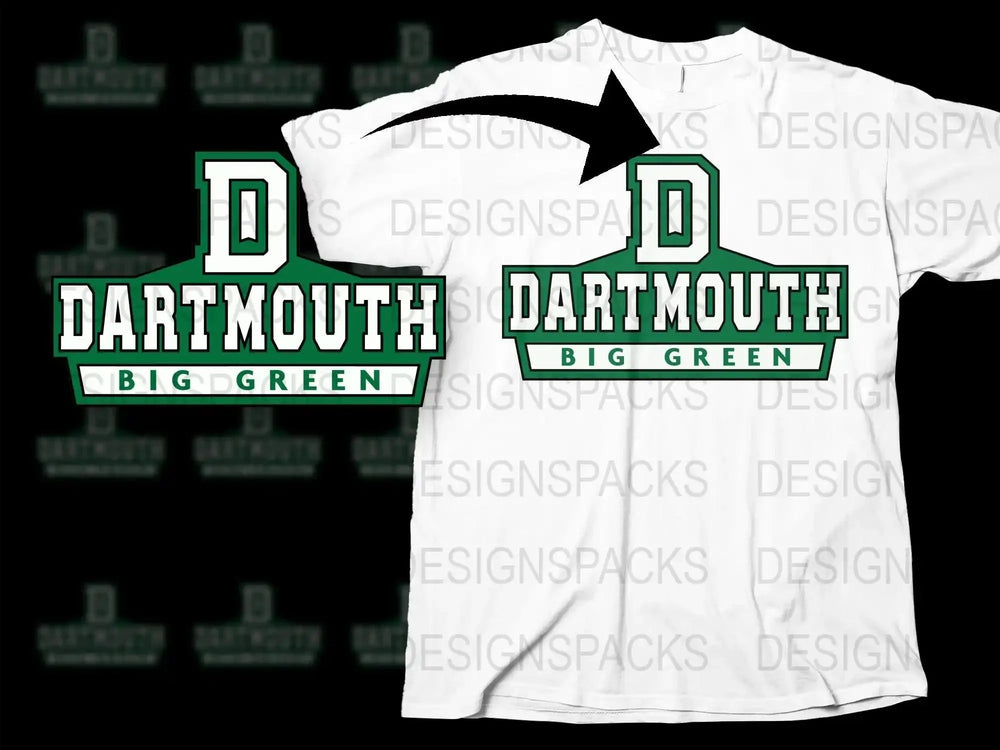 Dartmouth Big Green College Football Png Digital Download