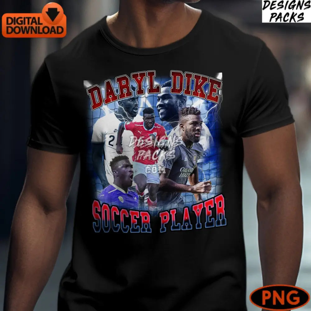 Daryl Dike Soccer Player Digital Inspirational Sports Png Instant Download