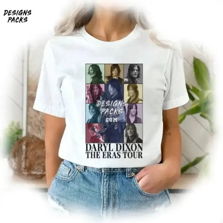 Daryl Dixon Vintage Eras Tour Png Design