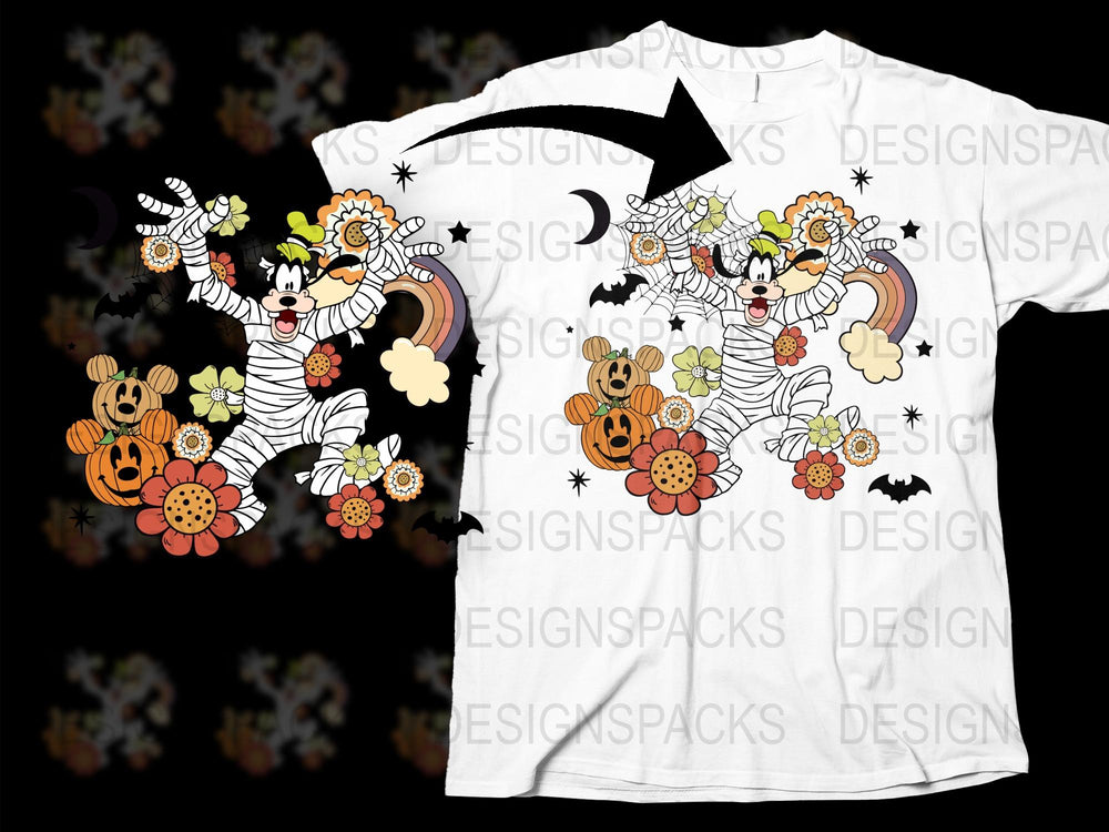 Cute Cartoon Halloween T-Shirt, Fun Fall Pumpkin Design, Kids and Adults Sizes Available