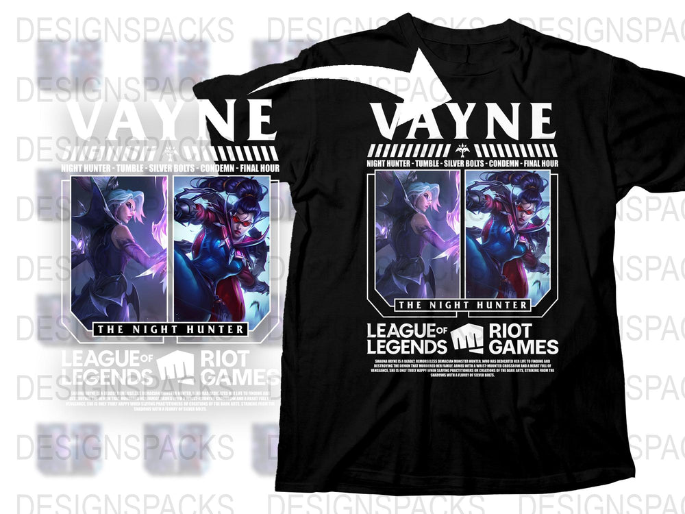 League of Legends Night Hunter T-Shirt, Riot Games Gaming Apparel, Unisex Graphic Tee