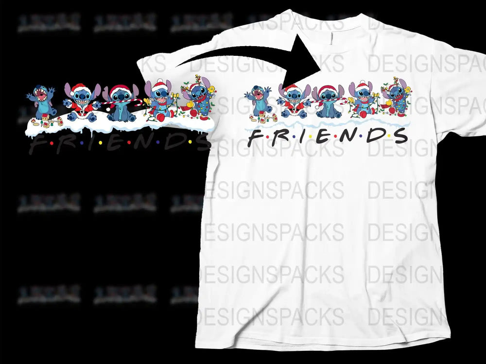 Cute Cartoon Alien Friends T-Shirt, Colorful Family Matching Tees, Fun Graphic Kids and Adults Apparel