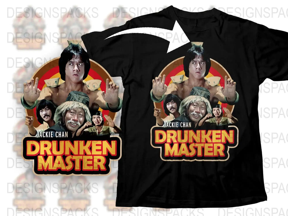 Vintage Jackie Chan Drunken Master Movie T-Shirt, Classic Martial Arts Film Tee, Retro Cinema Fan Apparel, Unique Graphic Shirt