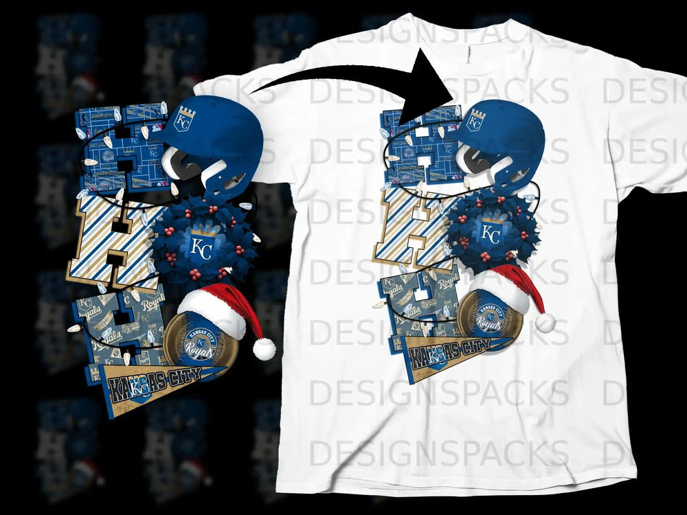 Kansas City Royals Festive Design Graphic T-Shirt