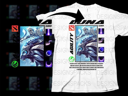 Anime Inspired Graphic T-Shirt, White Cotton Tee with Blue Wolf Design, Unisex Fashion Shirt