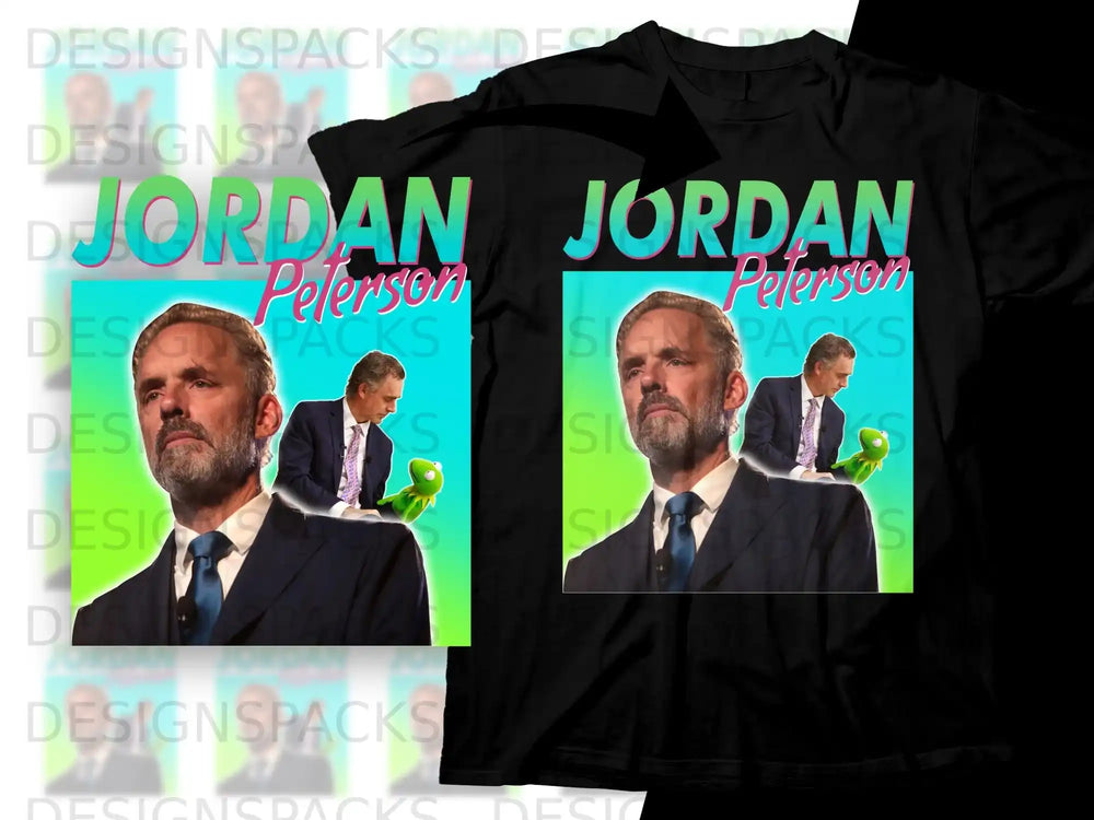 T-shirt design featuring Jordan Peterson portrait and text.