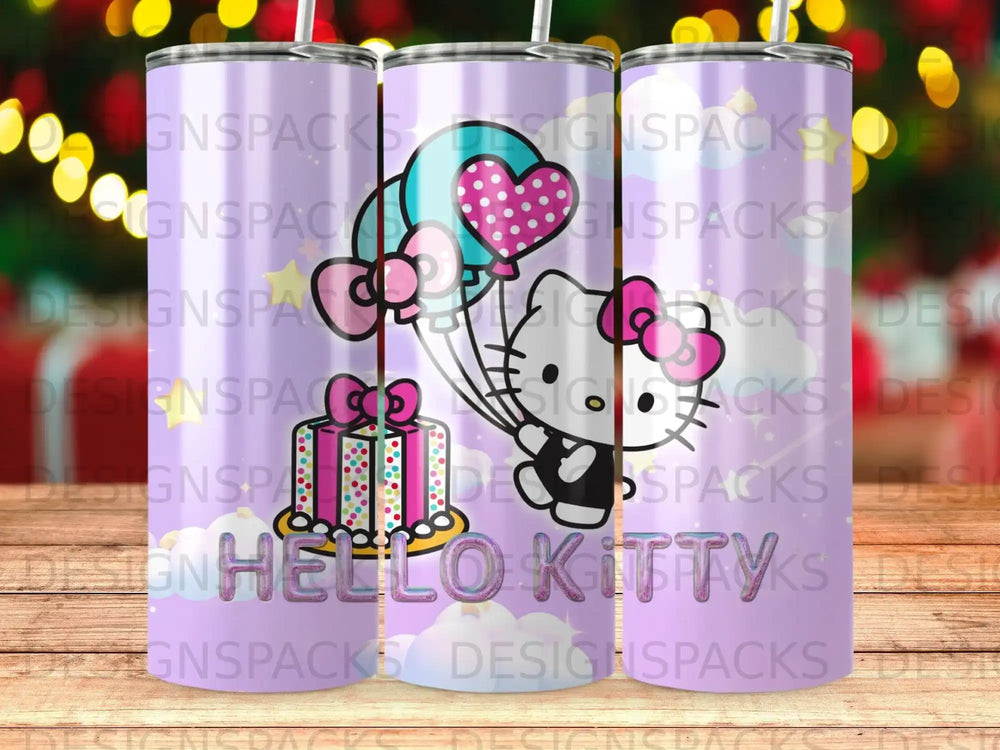 Hello Kitty Balloons Present Stars Clouds product type