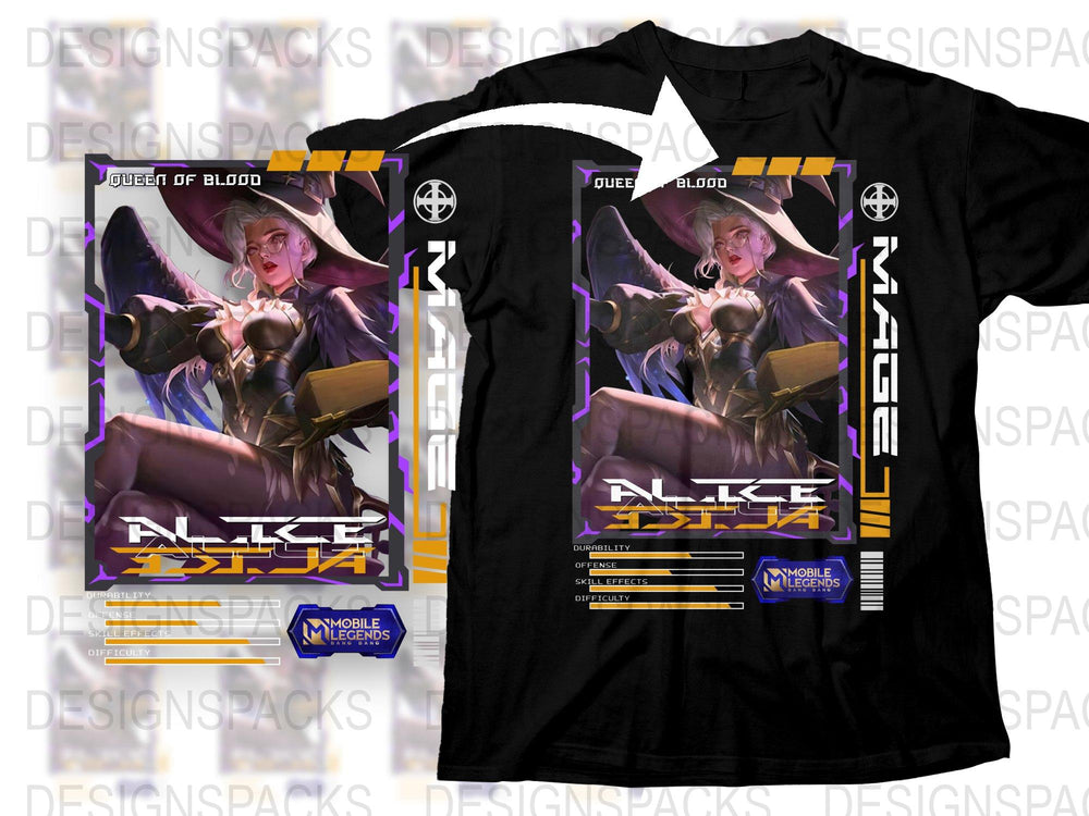 Mobile Legends Queen of Blood T-Shirt, Dulce Dusa Gaming Apparel, Graphic Tee