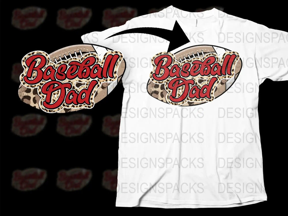 Baseball Dad T-Shirt, Vintage Sports Graphic Tee, Father's Day Gift, Men's Casual Summer Top