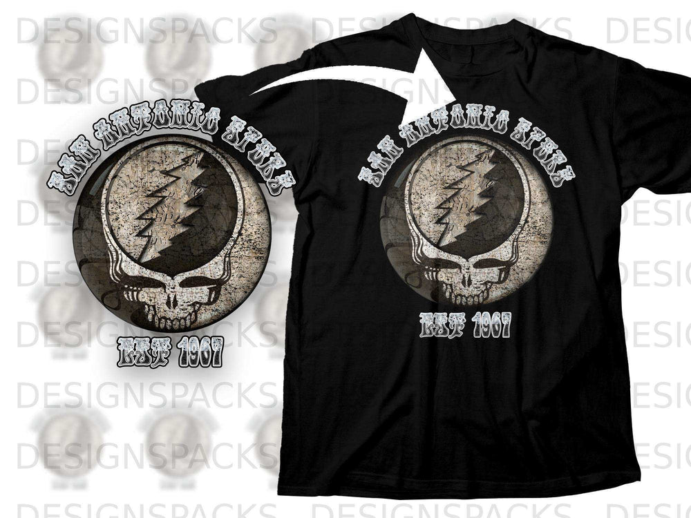 San Antonio Texas Est 1987 Grateful Skull T-Shirt